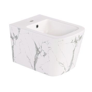Біде підвісне Qtap Tern 520x350x330 мм, Marble QT17551303GMR SD00054295 фото