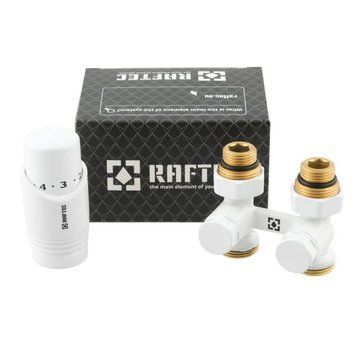 Термокомплект нижнього підключення прямий з термоголовкою Raftec WHITE DSHU11-W 98649 фото