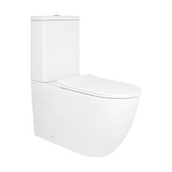 Унітаз підлоговий Qtap Grand Ultra Quiet безобідковий з сидінням Soft-close WHITE QT26228301W SD00052620 фото