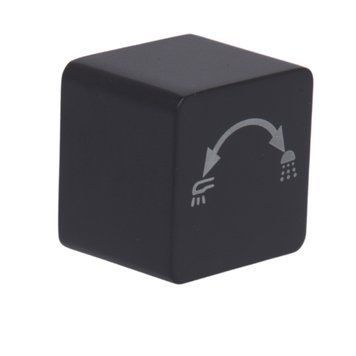 Ручка Qtap (24,1x30x30) для душової системи прихованого монтажу на два споживача Gemini Matt Black QTGEM2413030BLA50061 SD00056185 фото