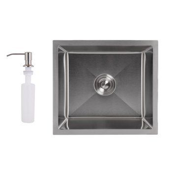 Мийка для кухні інтегрована під стільницю Lidz Handmade H4843 Brushed Steel 3,0/1,0 мм LDH4843BRU49441 SD00055565 фото