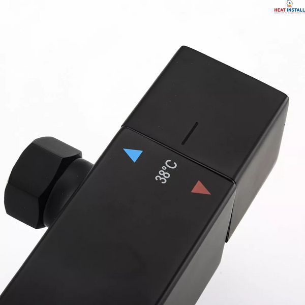 Душова система GAPPO G2417-60 термостат, вилив - перемикач на лійку, чорний 1043364 фото