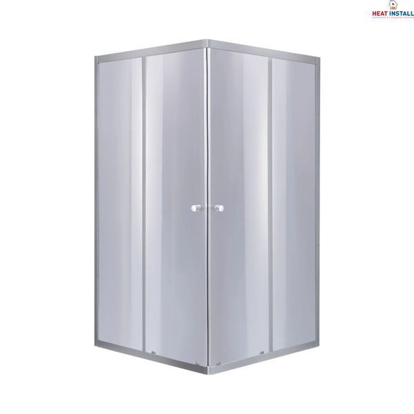 Набір Lidz душова кабіна Wawel SC80x80.SAT.LOW.GR, скло тоноване 4 мм + піддон Mazur SD00048615 фото