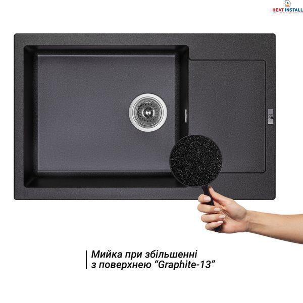 Кухонна мийка Lidz 781x510/200 GRF-13 (LIDZGRF13781510200) SD00044542 фото