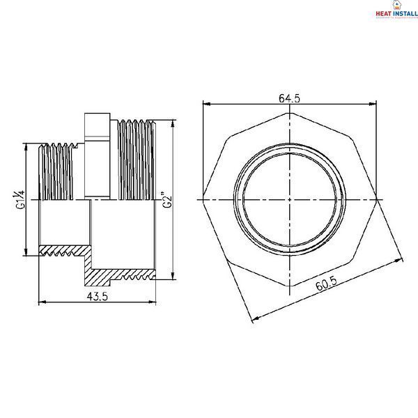 Ніпель редукційний Thermo Alliance Forte 2"х1" 1/4 SF3595032 SD00002571 фото