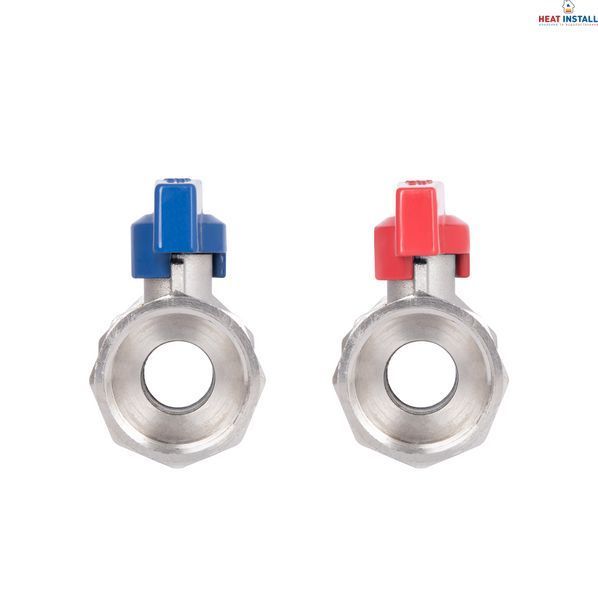 Комплект кранів кульових Thermo Alliance Standart 1"ВВ прямий з накидною гайкою TAS262RBW25 SD00054733 фото