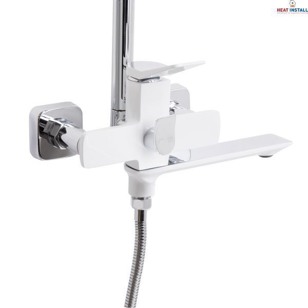 Душова система універсальна Qtap Presto на три споживача (з виливом) QTPRE111CRW45580 Chrome/White SD00051704 фото