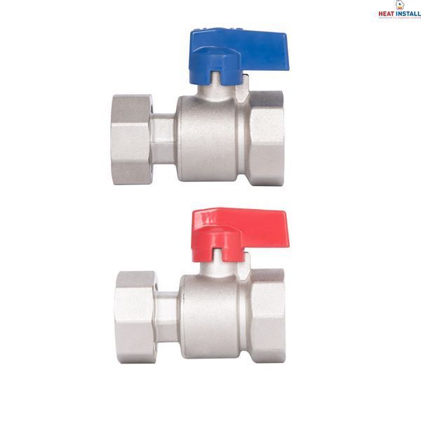 Комплект кранів кульових Thermo Alliance Standart 1"ВВ прямий з накидною гайкою TAS262RBW25 SD00054733 фото