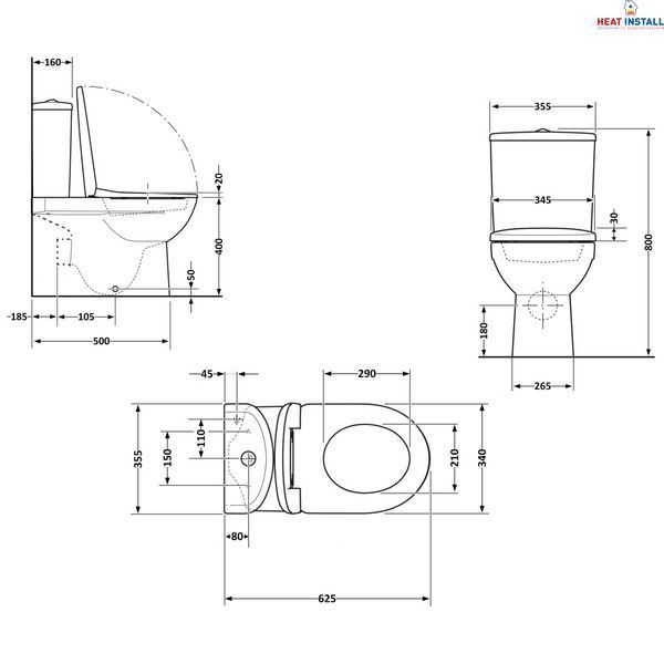 Унітаз підлоговий Qtap Aquarius Ultra Quiet 620&times;355&times;790 мм з сидінням Soft-close, White QTAQAW27W49262 SD00055386 фото