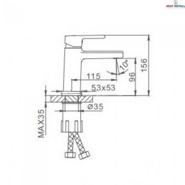 Змішувач для умивальника Frap F1060, хром 1038889 фото