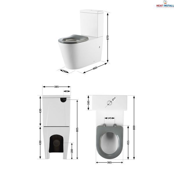 Унітаз підлоговий Qtap Freedom інклюзивний Rimless безобідковий з сидінням Soft-close WHITE QT22226098W SD00052583 фото