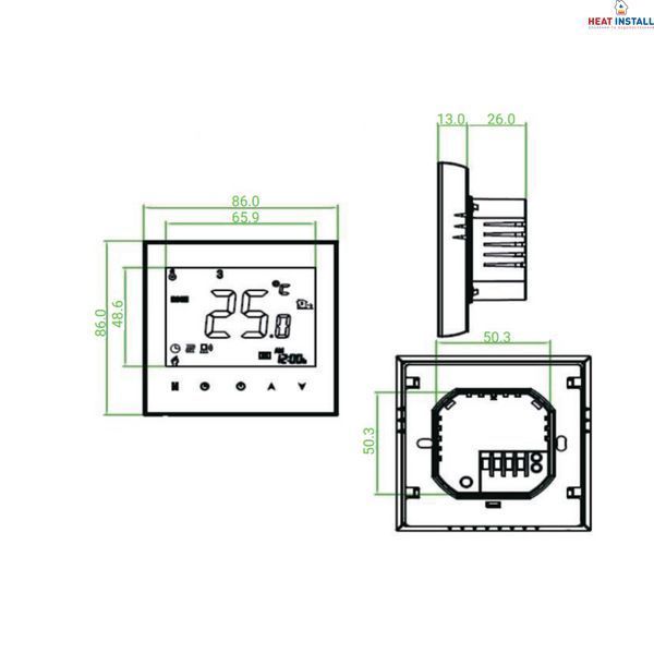 Thermo Alliance Провiдний тижневий термостат(16A+NTC) з WiFi BHT-3000-GBLW SD00049556 фото