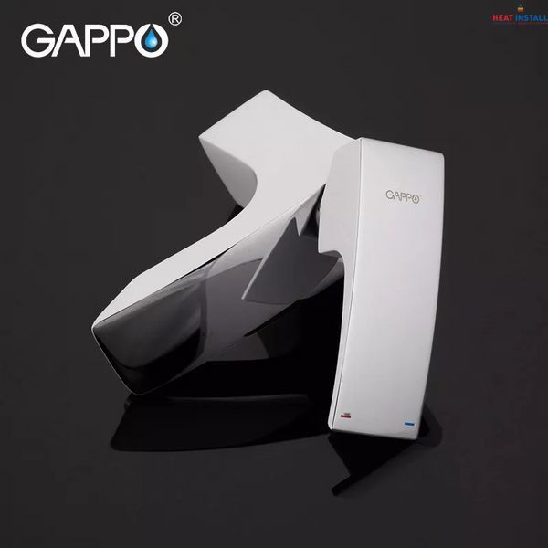 Змішувач для умивальника GAPPO G1007-7, білий/хром 1033987 фото