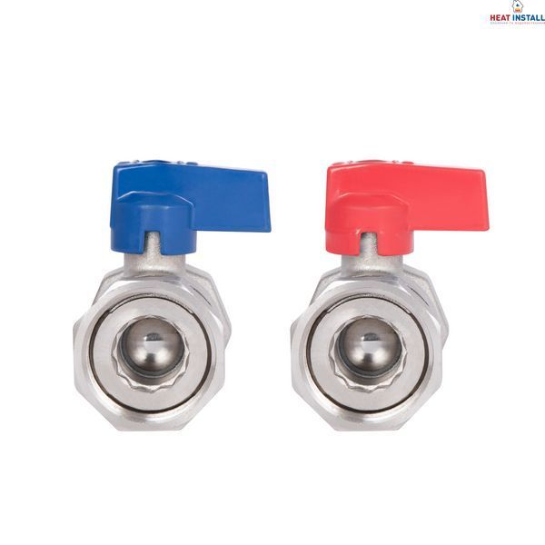 Комплект кранів кульових Thermo Alliance Standart 1"ВВ прямий з накидною гайкою TAS262RBW25 SD00054733 фото