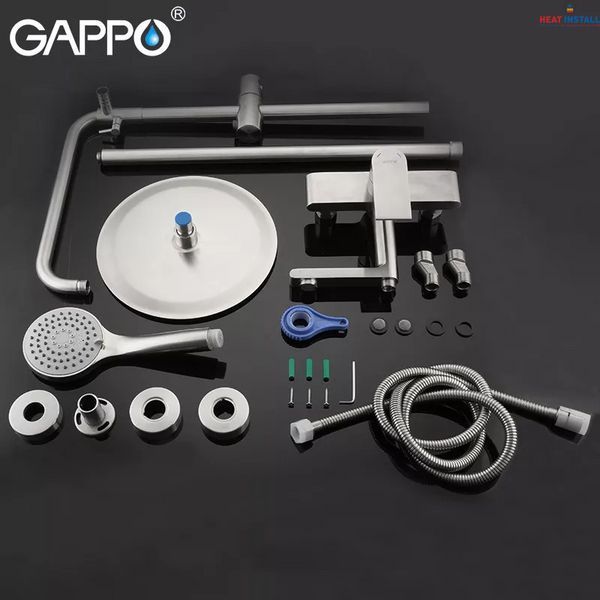 Душова система GAPPO G2499-20, вилив - перемикач на лійку або верхній душ 1034069 фото