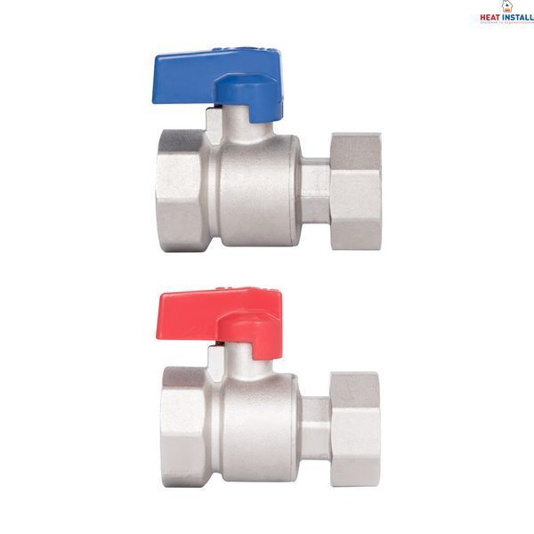 Комплект кранів кульових Thermo Alliance Standart 1"ВВ прямий з накидною гайкою TAS262RBW25 SD00054733 фото