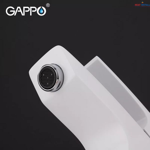 Змішувач для умивальника GAPPO G1007-7, білий/хром 1033987 фото