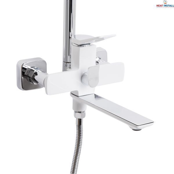 Душова система універсальна Qtap Presto на три споживача (з виливом) QTPRE111CRW45580 Chrome/White SD00051704 фото