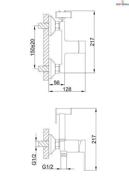 Гігієнічний душ Frap F2041-8, білий/хром 1033662 фото