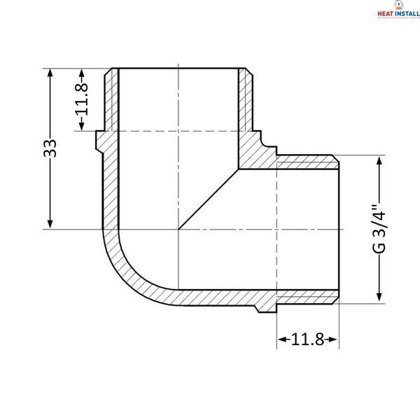 Кут Thermo Alliance Standart 3/4" ЗР SD41920 SD00047875 фото