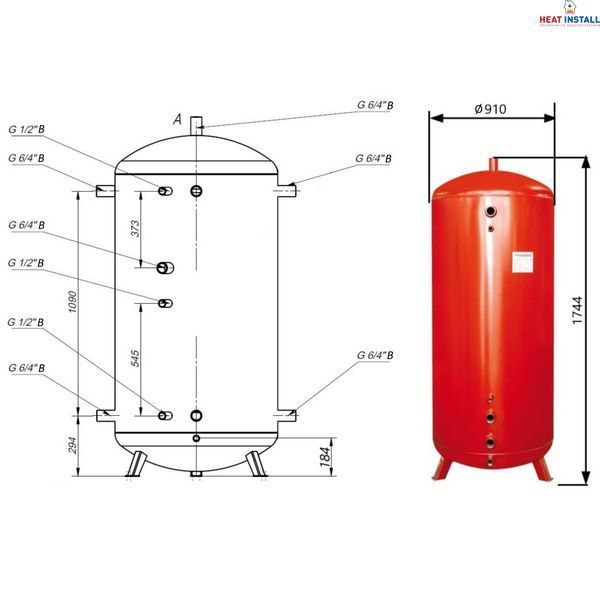 Теплоакумулятор Thermo Alliance TA-ТАМ-00 750 без ізоляції SD00047698 фото