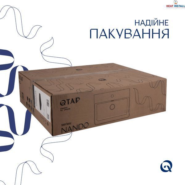 Раковина Qtap Nando LT 500х420х130 Matt black QT12116146AMB SD00052920 фото