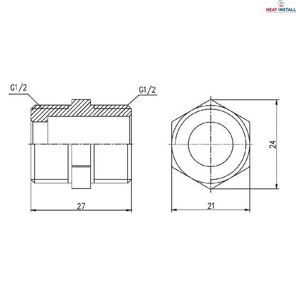 Ніпель Thermo Alliance Forte 1/2" SF35815 SD00002586 фото