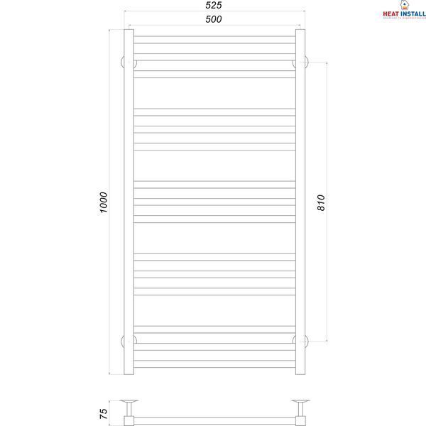 Рушникосушарка UNIO MS W 1000-500-15 Модена вода 000022545 фото