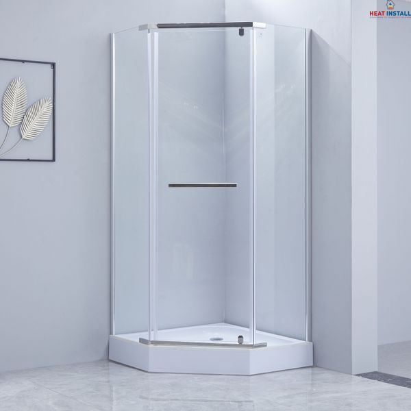 Душова кабіна Lidz Dozorca SC90x90.CRM.LOW.TR, скло прозоре 6 мм SD00039823 фото