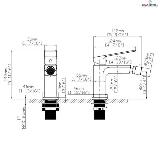 Змішувач для биде Qtap Capricorn Chrome (k26) QTCAP2060102C48223 SD00054347 фото