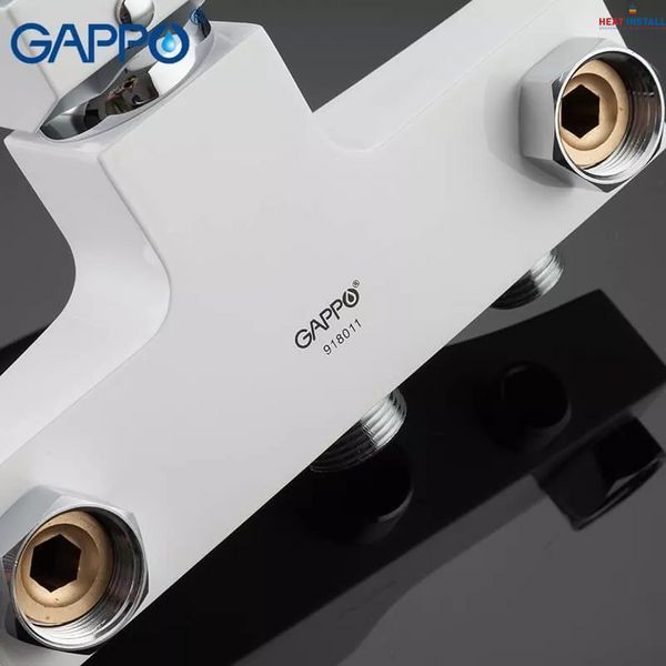 Змішувач для ванни GAPPO G2207-7, білий/хром 1033988 фото