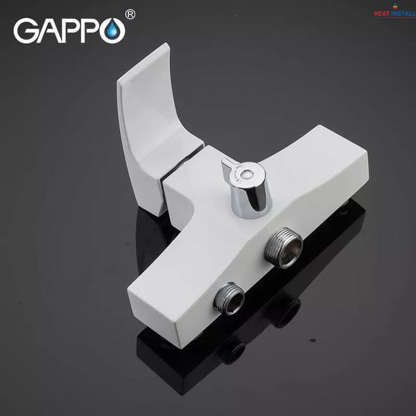 Змішувач для ванни GAPPO G2207-7, білий/хром 1033988 фото