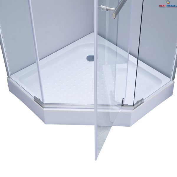 Душова кабіна Lidz Dozorca SC90x90.CRM.LOW.TR, скло прозоре 6 мм SD00039823 фото