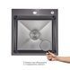 Комплект Lidz Handmade H5050HB Мийка для кухні інтегрована Decor Black PVD Honeycomb у комплекті з дозатором + Lidz LIDZK01B Корзина для кухонної мийки SD00055251 фото 4