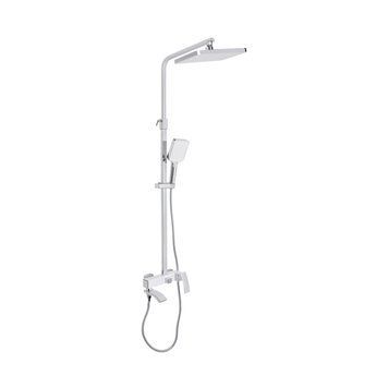 Душова система універсальна Qtap Swan Cascada на три споживача (з виливом) QTSWA111CRW45570 Chrome/White SD00051694 фото