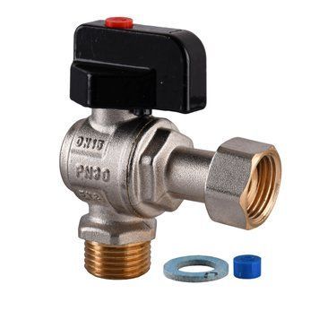 Кран кульовий котловий кутовий з накидною гайкою ARCO 1/2&Prime; 150813 000025806 фото
