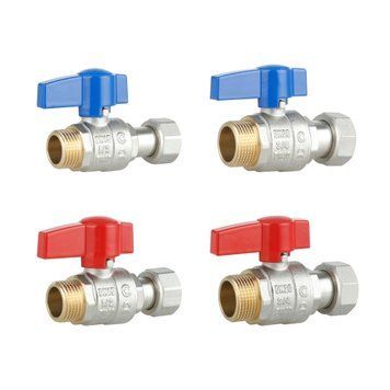 Комплект прямих кранів Thermo Alliance Standart 1/2"ВН-3/4"ВН з накидною гайкою для підключення котла TAS262RBW1520 SD00054691 фото