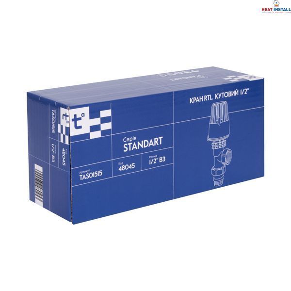 Кран Thermo Alliance Standart RTL кутовий 1/2"ВЗ TAS01515 SD00054169 фото