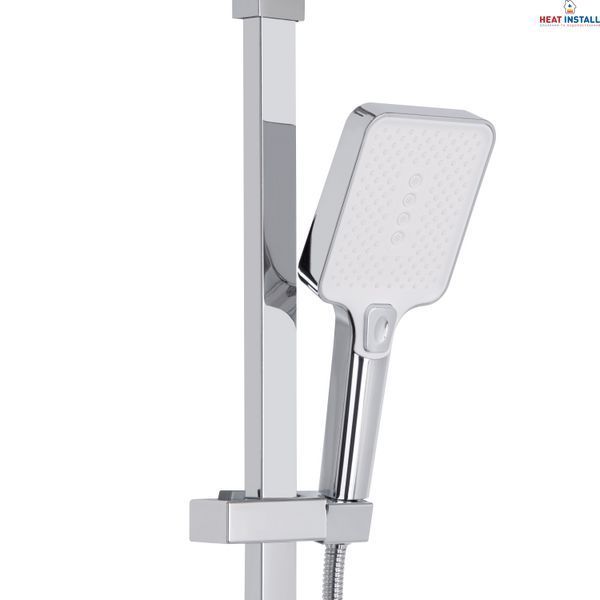 Душова система універсальна Qtap Swan Cascada на три споживача (з виливом) QTSWA111CRW45570 Chrome/White SD00051694 фото