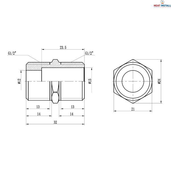 Ніпель подовжений Thermo Alliance Forte 1/2" SF35815L SD00032928 фото