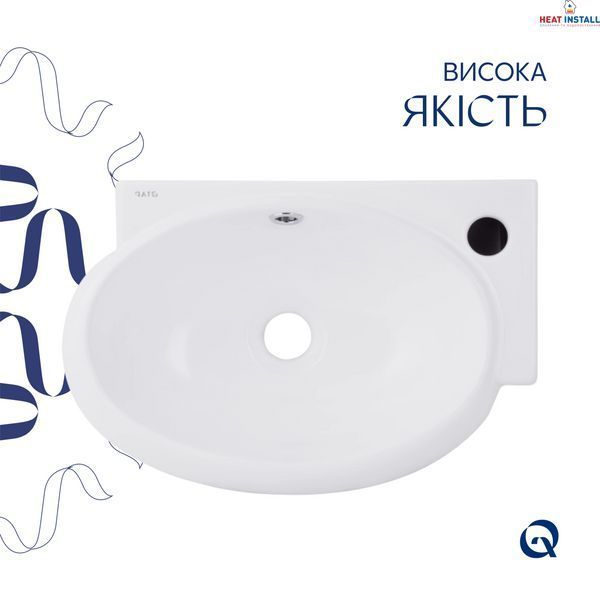 Раковина Qtap Leo 430x285x160 White QT11111008RW SD00052901 фото