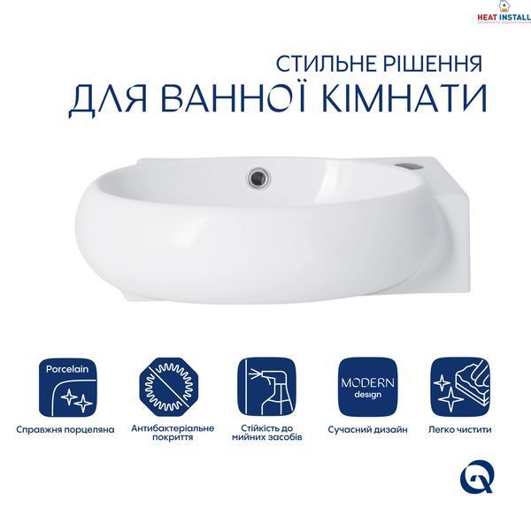 Раковина Qtap Leo 430x285x160 White QT11111008RW SD00052901 фото