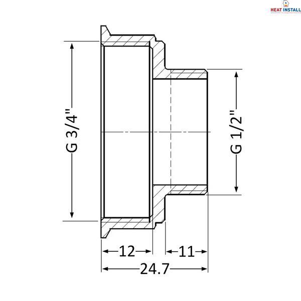 Перехідник Thermo Alliance Standart 3/4"х1/2" ВЗ SD4091520 SD00047841 фото