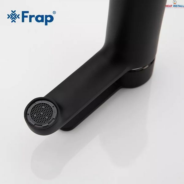 Змішувач для умивальника Frap F1042, чорний/хром 1033663 фото