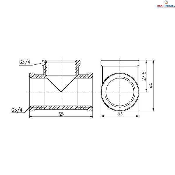 Трійник Thermo Alliance Forte 3/4" ВВ SF36120 SD00002679 фото