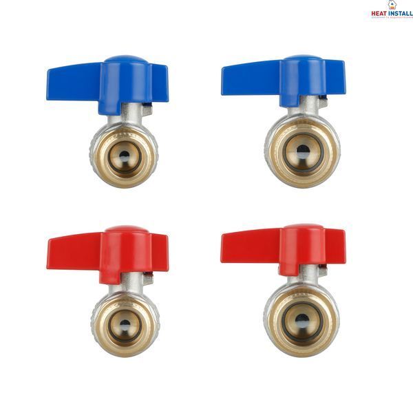 Комплект прямих кранів Thermo Alliance Standart 1/2"ВН-3/4"ВН з накидною гайкою для підключення котла TAS262RBW1520 SD00054691 фото