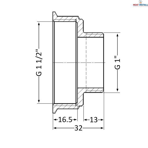 Перехідник Thermo Alliance Standart 1&nbsp;1/2"х1" ВЗ SD4094025 SD00047832 фото