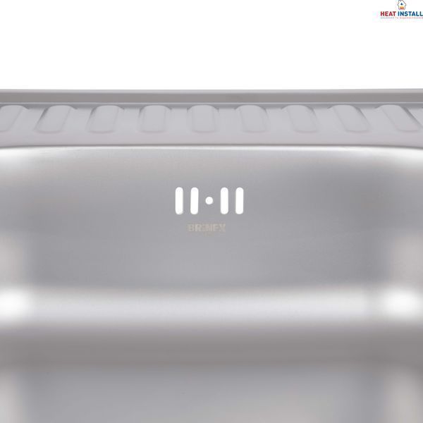 Кухонна мийка Brinex 6060-L 0,6 мм Satin (BRIN6060LSAT06) SD00054106 фото