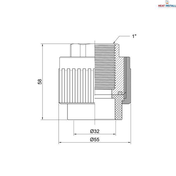 Муфта PPR Thermo Alliance 32х1" ВР SD00029332 фото