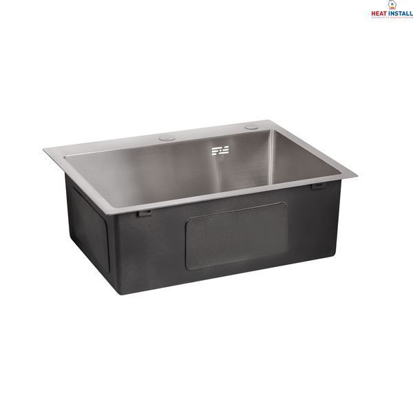 Мийка для кухні інтегрована Lidz Handmade H5845 (LDH5845BRU35384) Brushed Steel 3,0/1,0 мм SD00041488 фото